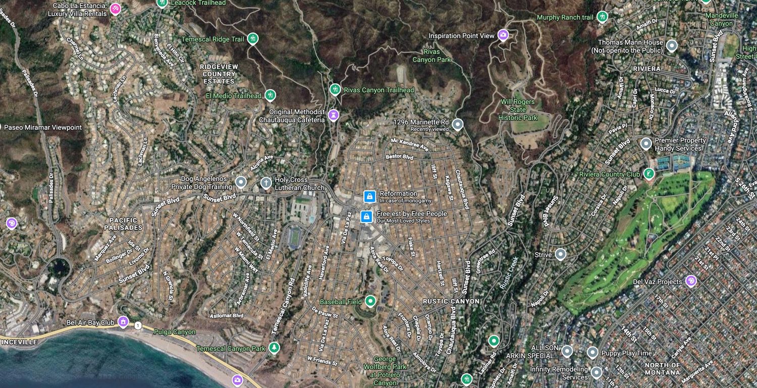 Fire perimeter around Marinette Road