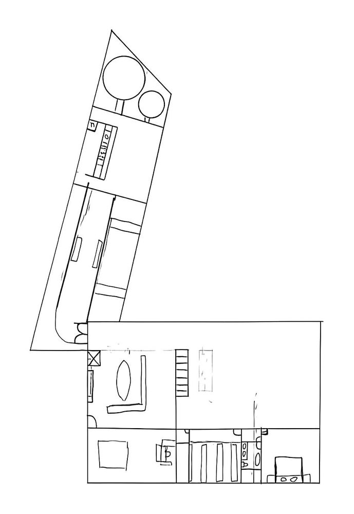 Plan and section on one sheet
