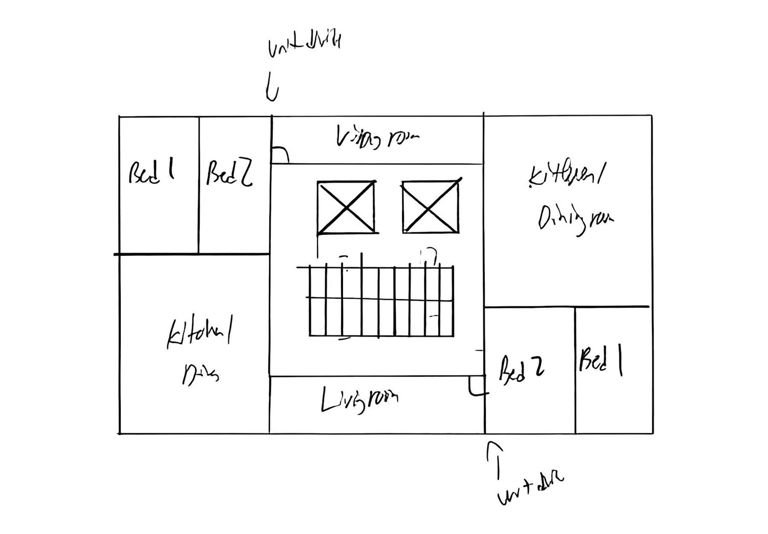 Plan variant — cores pushed to the edge