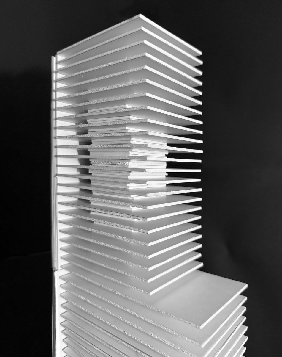 Model, entry — the notch cut for the street