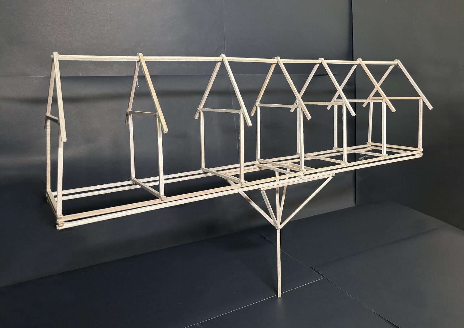 Deck model — one continuous timber surface